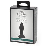 Fifty Shades of Grey Sensation Rechargeable Black Silicone Vibrating Butt Plug 3.5 Inch Default Title Butt Plugs
